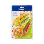 Blister pack zig-zag scissors with 4 interchangeable blades