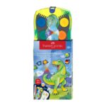 Connector paint box 12 colours dinosaur incl. Chinese white